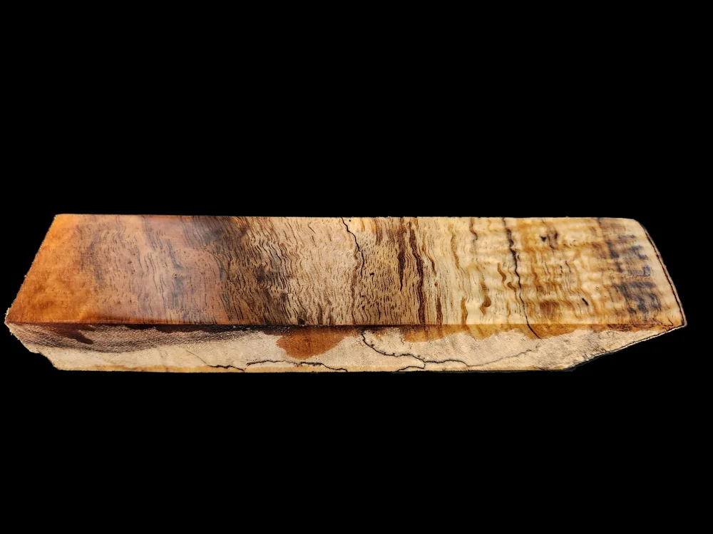 Clear Stabilized Spalted Koa Handle Block