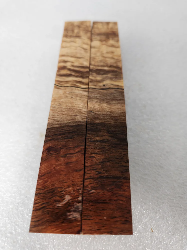 Clear Stabilized Curly Koa Pen Blank Kit