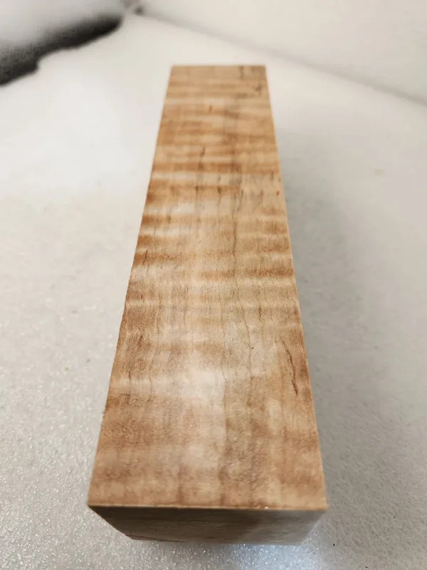 Clear Stabilized Quilted Maple Turning Blank — photo 2