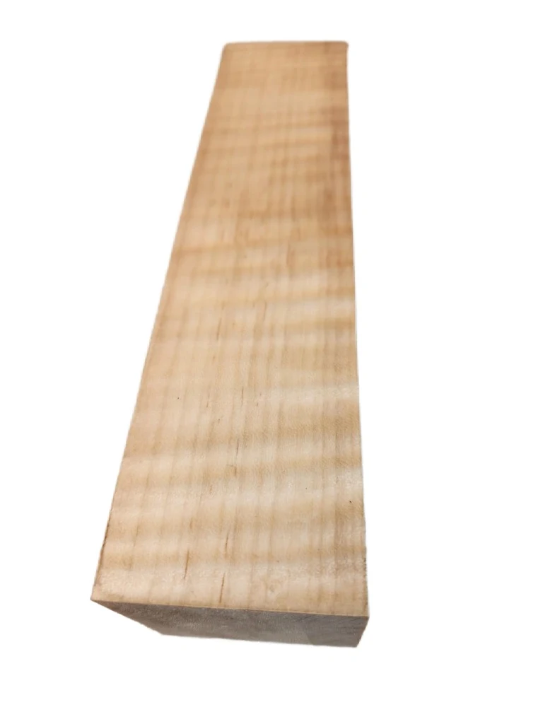 Exhibition Grade Stabilized Curly Maple Turning Blank (8x1.875x1.875)