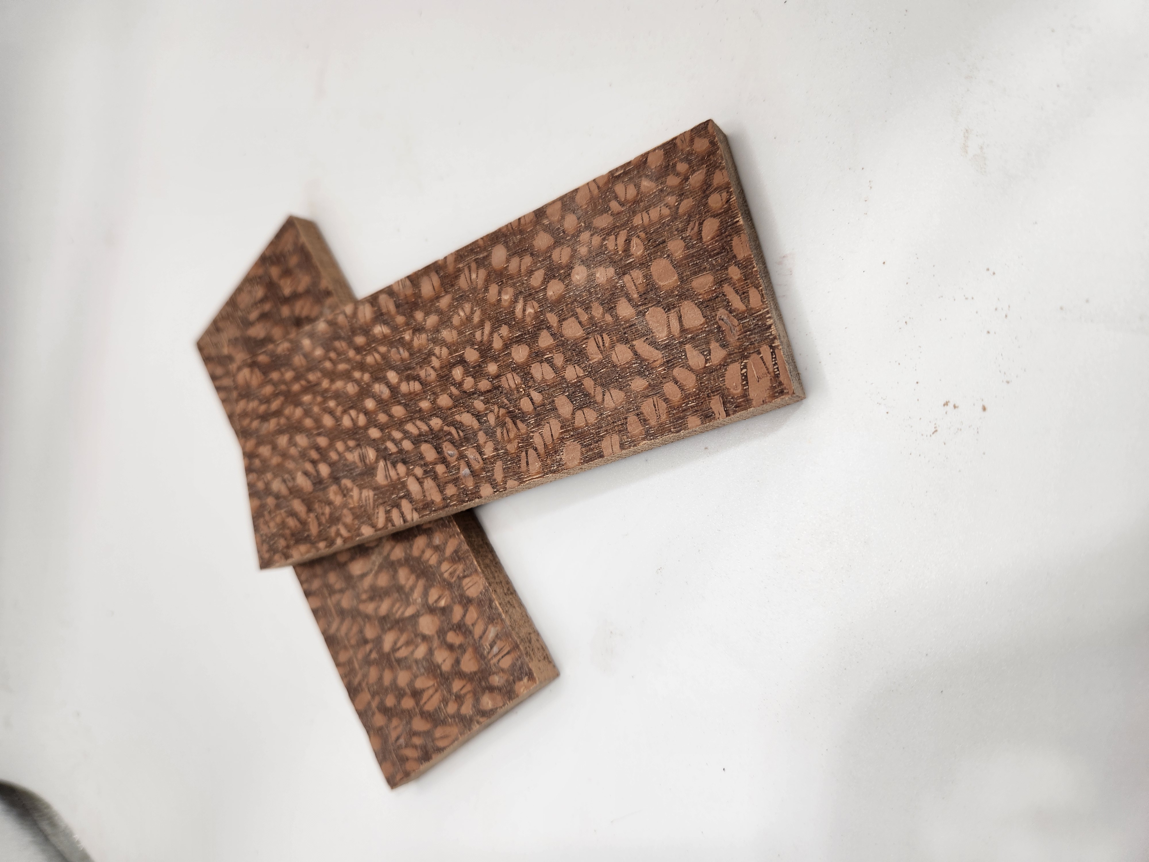 Clear Stabilized Leopardwood Knife Scales